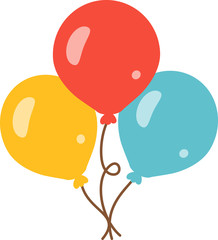 赤青黄色の風船 © logistock