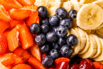 Mix fresh fruits and berries