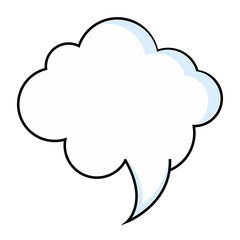 speech cloud icon over white background vector illustration