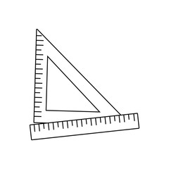 ruler and triangle ruler measure geometry elements