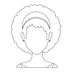 retro woman icon over white background vector illustration