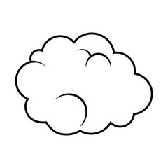 cloud icon over white background vector illustration