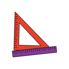 ruler and triangle ruler measure geometry elements