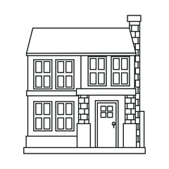 house icon over white background vector illustration