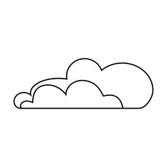 cloud icon over white background vector illustration