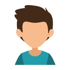 avatar man icon over white background colorful design  vector illustration