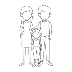 Obraz na płótnie Canvas family with kids icon over white background vector illustration