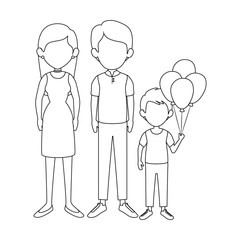 family with kids icon over white background vector illustration