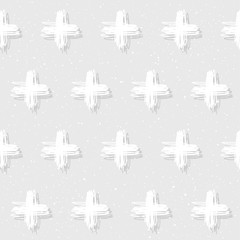 Doodle cross seamless pattern background.