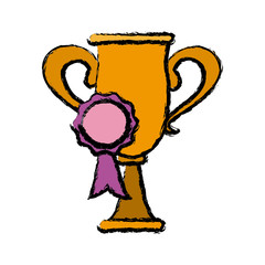 trophy rosette award success honor icon