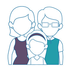 family with kids icon over white background colorful design vector illustration