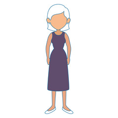 woman wearing a dress icon over white background vector illustration