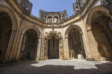 Fototapeta na wymiar Batalha monastery, in Batahla, Portugal