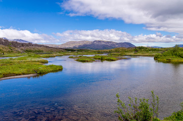 Fototapeta na wymiar Landscape in Thingvellir Iceland