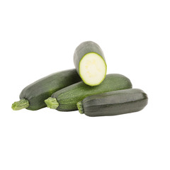Dark green zucchini, isolated on white
