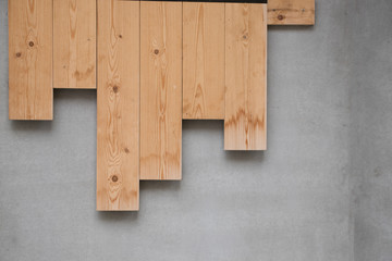 Wooden texture on concrete background