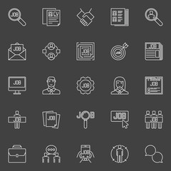 Employment line icons