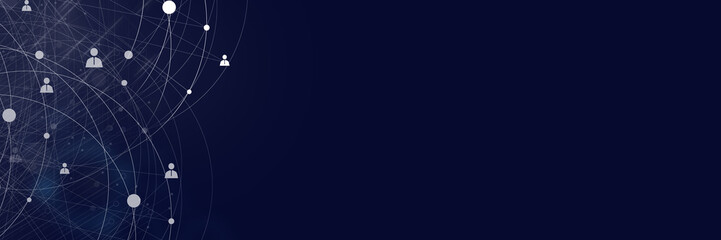 Human connection in geometric line.