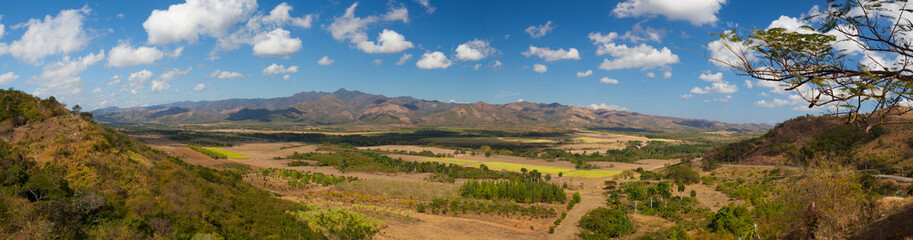 Fototapeta na wymiar View on the Valle de los Ingenios on the sugar plantation, Cuba