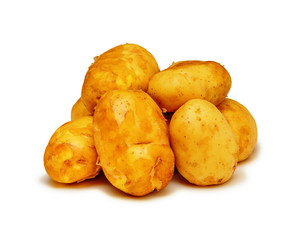 Potatoes isolated on white