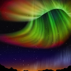 Fototapeta na wymiar Abstract aurora
