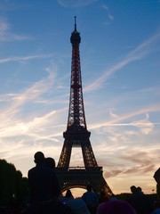 Fototapeta na wymiar Eiffel Tower in Bastille Day/Champ de Mars,Paris