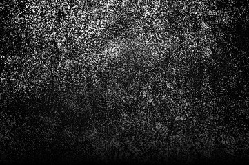 Sponge texture fabric stains for dots pattern. Glitter grain background. Accident effect brush. Black and white colors. Close up.