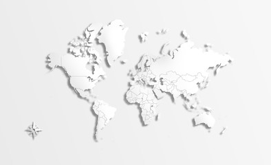 World Map white