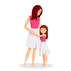 Mother with daughter vector illustration