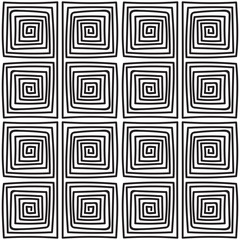Seamless monochrome meander pattern