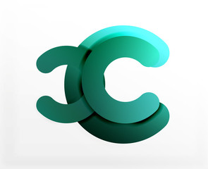 Circle geometric abstract background, colorful business or technology design for web