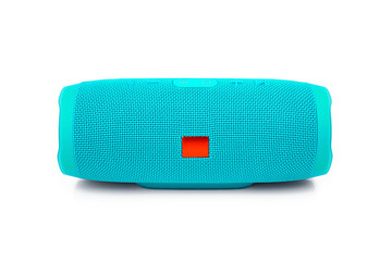 Bluetooth portable speaker on white