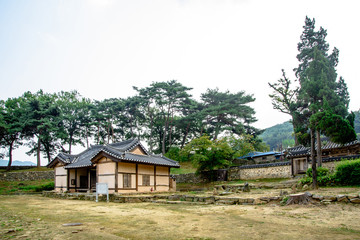 Fototapeta na wymiar Asan, South Korea - Maengssi Haengdan House in Asan City, Chungcheongnam-do.