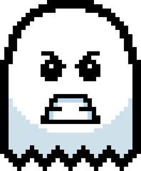 Angry 8-Bit Cartoon Ghost