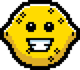 Obraz premium Smiling 8-Bit Cartoon Lemon