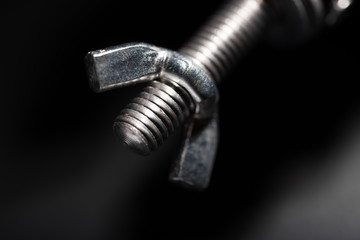 Close-up of metal screw