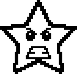 Angry 8-Bit Cartoon Star