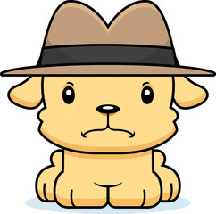Fototapeta premium Cartoon Angry Detective Puppy