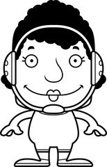 Cartoon Smiling Wrestler Woman