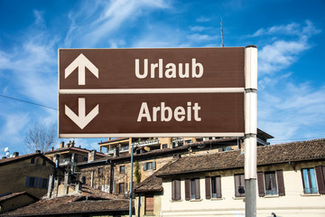 Obraz premium Schild 230 - Urlaub