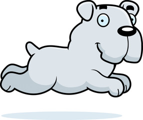 Obraz na płótnie Canvas Cartoon Bulldog Running