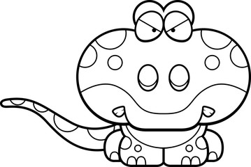 Cartoon Gecko Angry