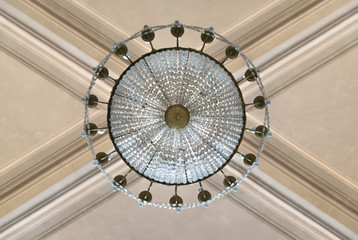 Detail of a crystal chandelier.