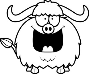 Happy Cartoon Yak