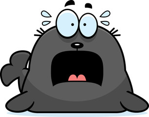 Scared Cartoon Seal