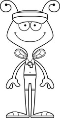 Cartoon Smiling Lifeguard Bee