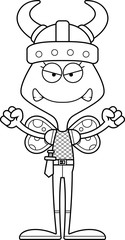 Cartoon Angry Viking Butterfly
