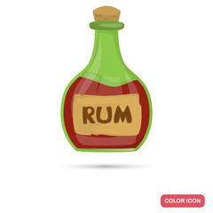 Pirate traditional alcohol drink color flat icon for web and mobile design