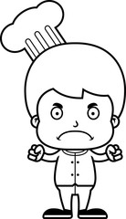 Cartoon Angry Chef Boy