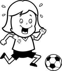 Child Playing Soccer